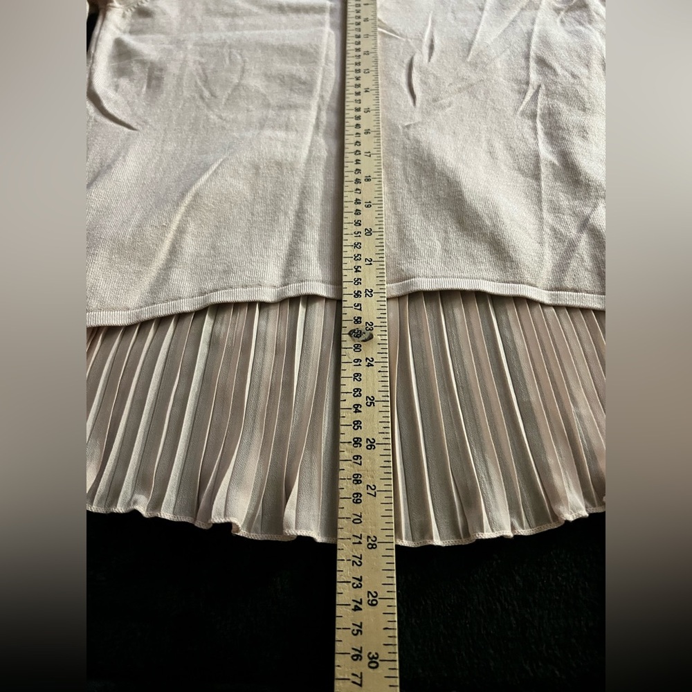 MARBLE Women’s Blouse, Light Pink/Mauve, Pleated, Size Large, NWT - Picture 7 of 14